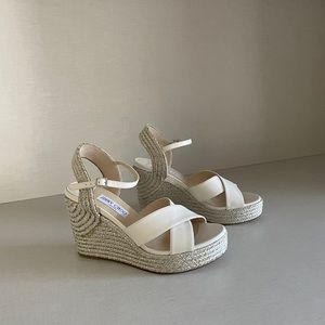 Jimmy Choo Dellena 100 espadrille wedges.  New